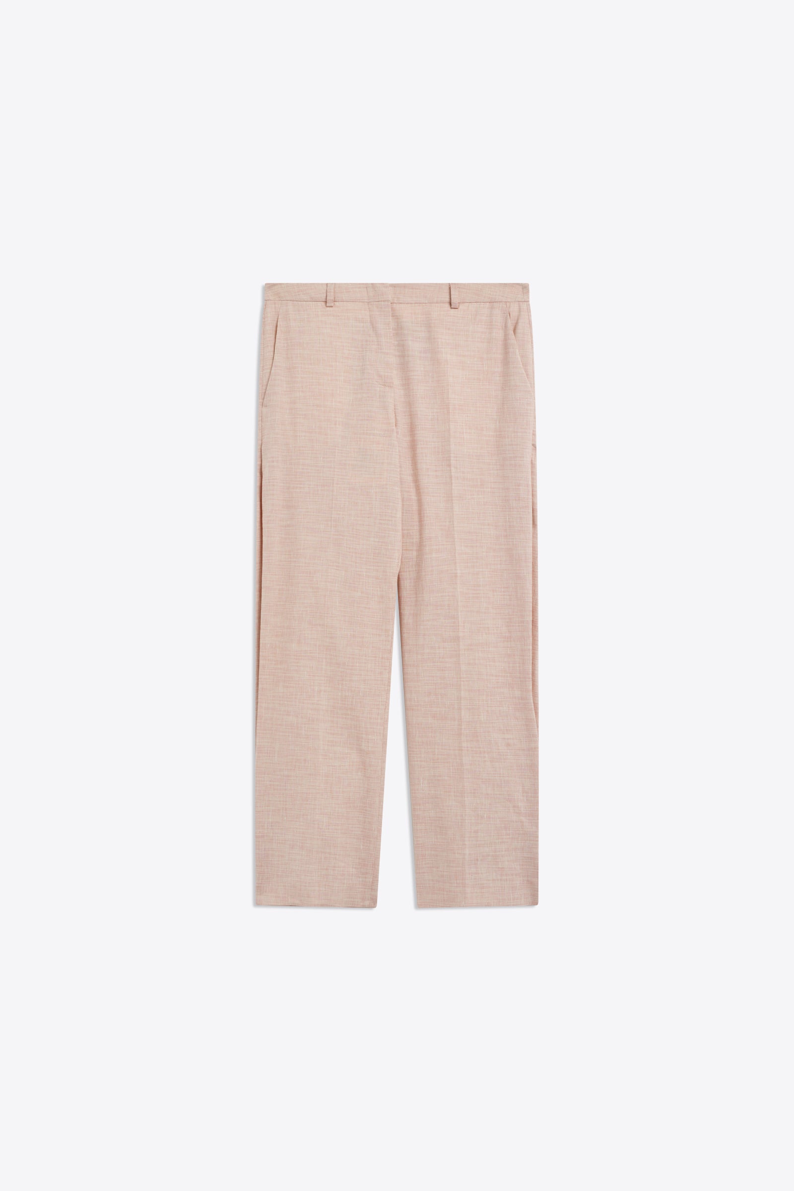 PANTALONE SLIM IN TELA COTONE LINO