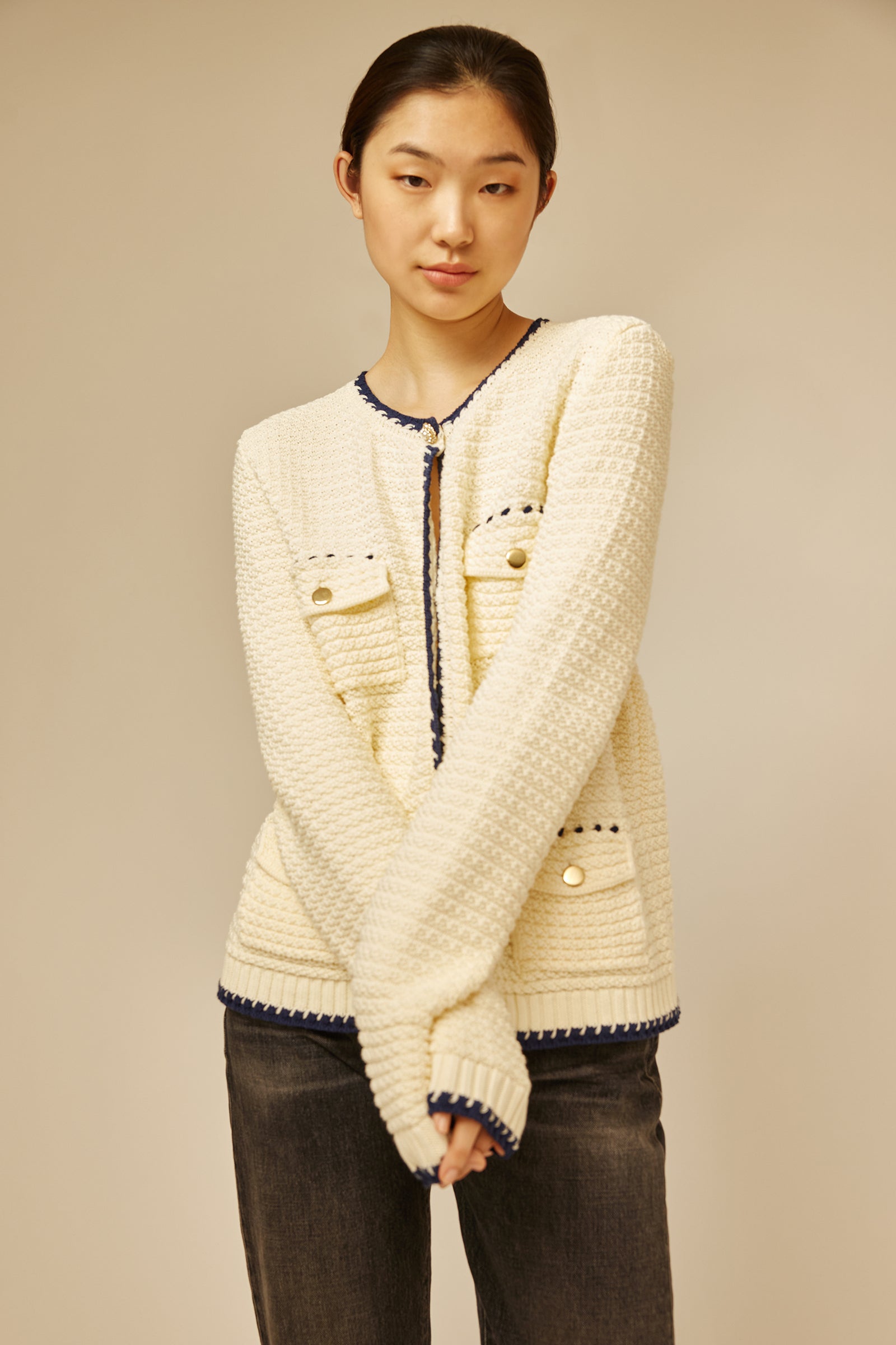 CARDIGAN PUNTO CROCHET