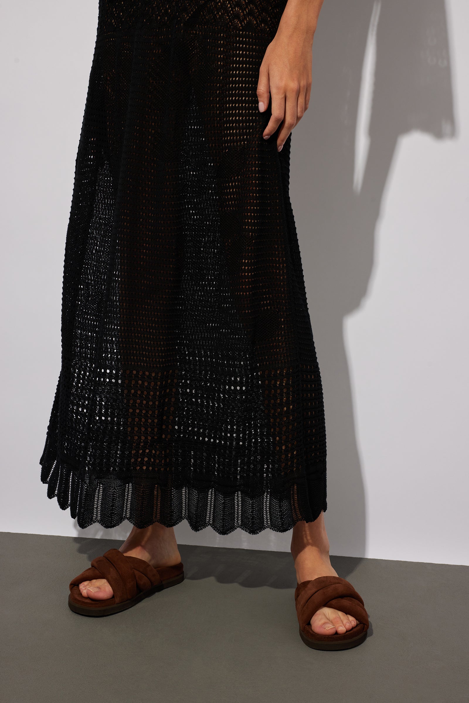 LACE STITCH LONG DRESS