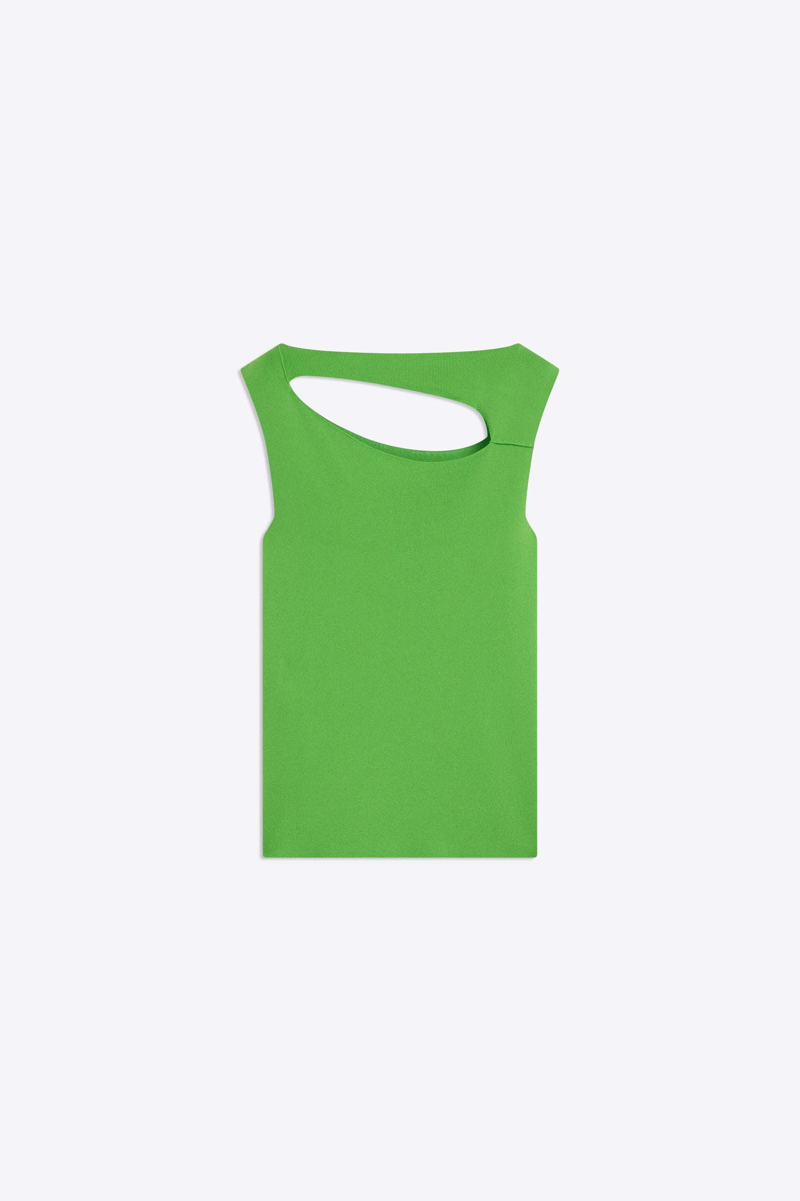 SOLID KNIT CUT-OUT TOP