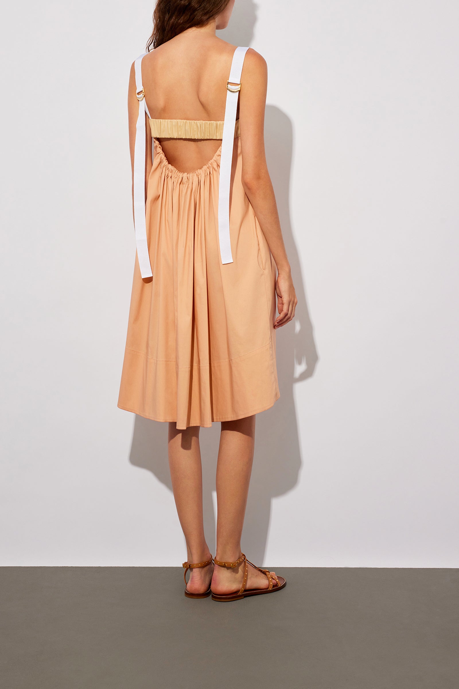 BICOLOR POPLIN DRESS