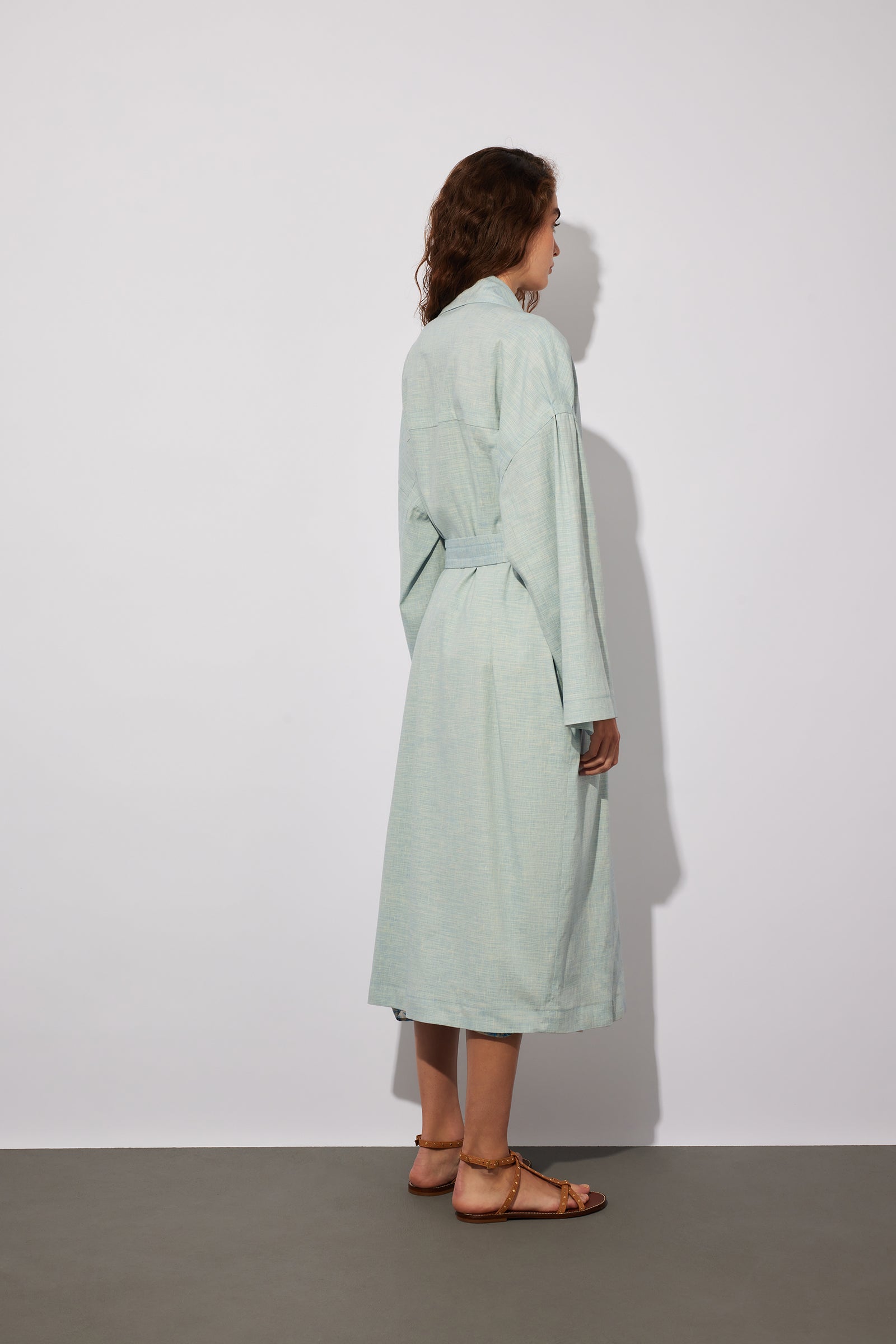 TRENCH IN TELA COTONE LINO