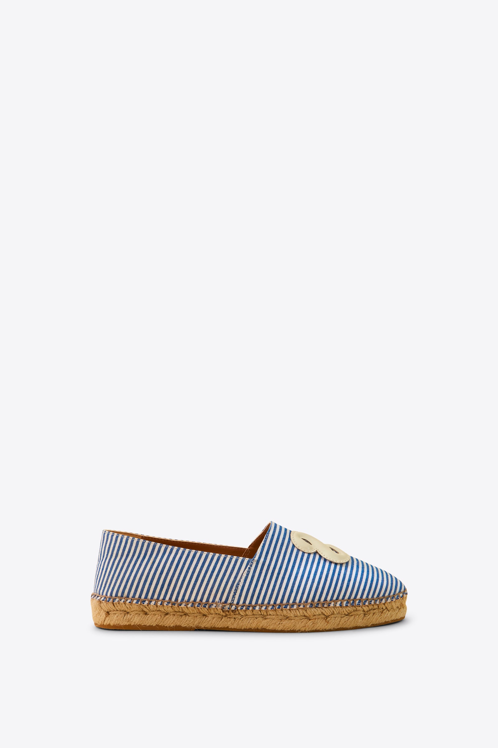 STRIPED ESPADRILLE WITH LOGO INSERT