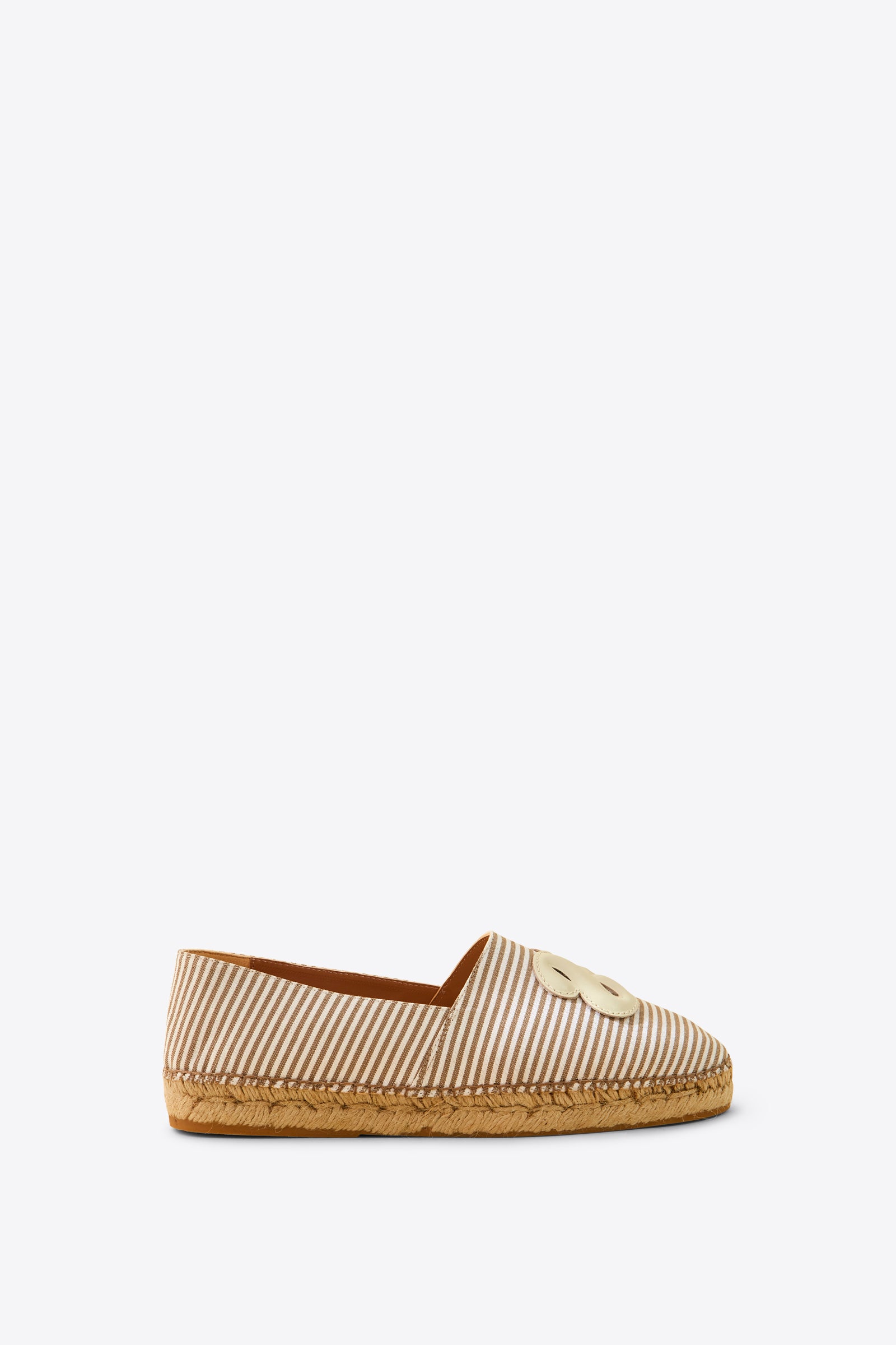 STRIPED ESPADRILLE WITH LOGO INSERT