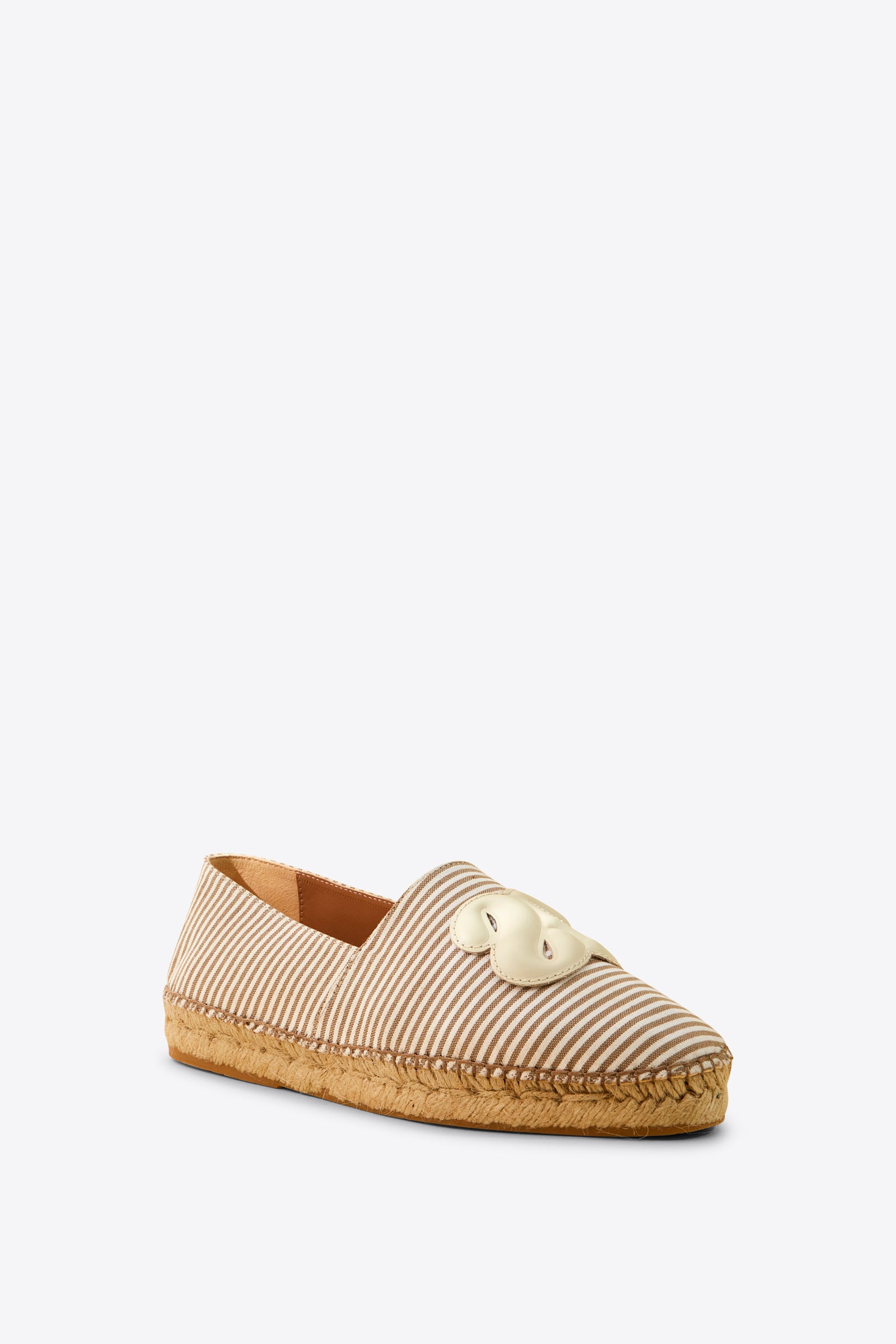 STRIPED ESPADRILLE WITH LOGO INSERT