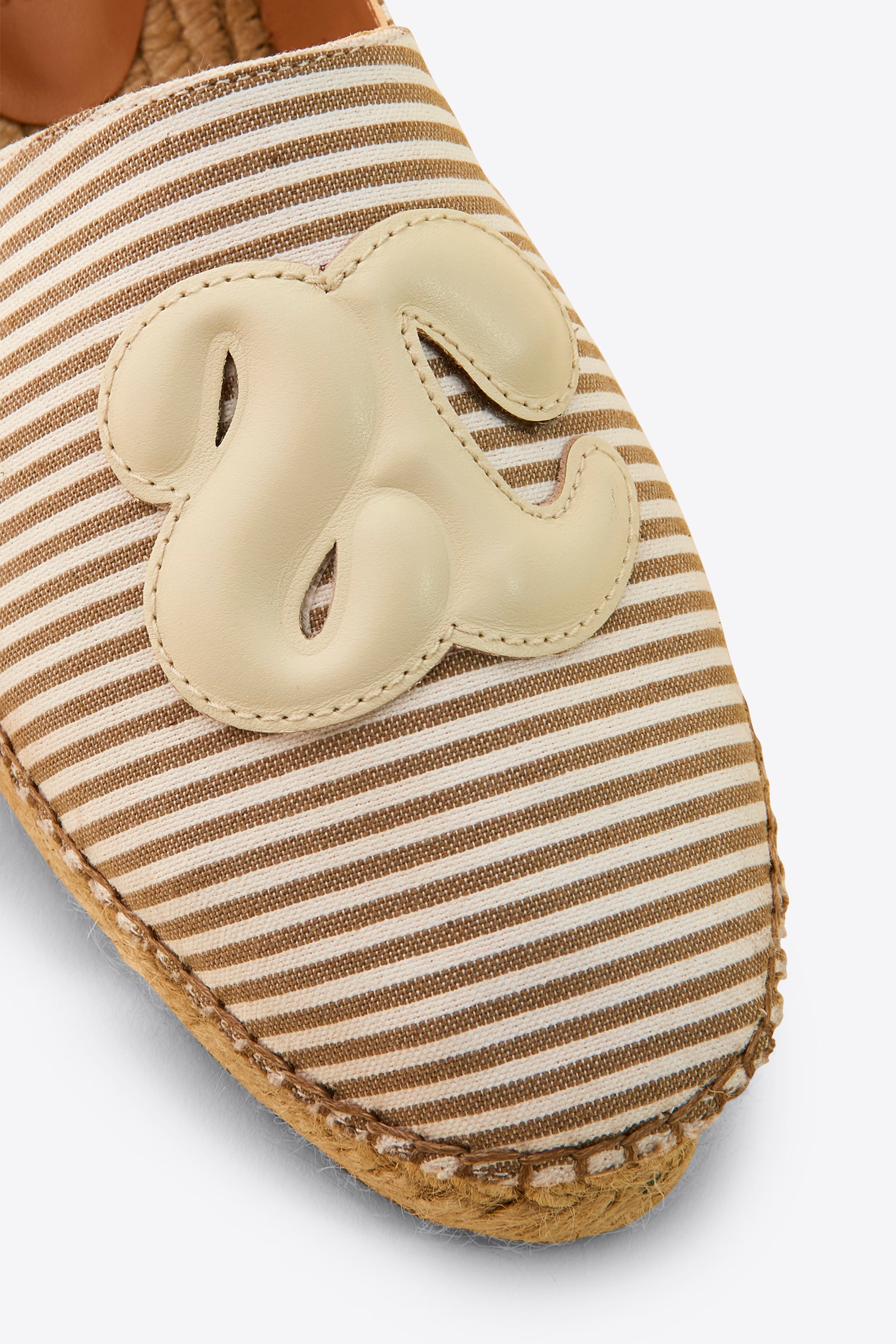STRIPED ESPADRILLE WITH LOGO INSERT