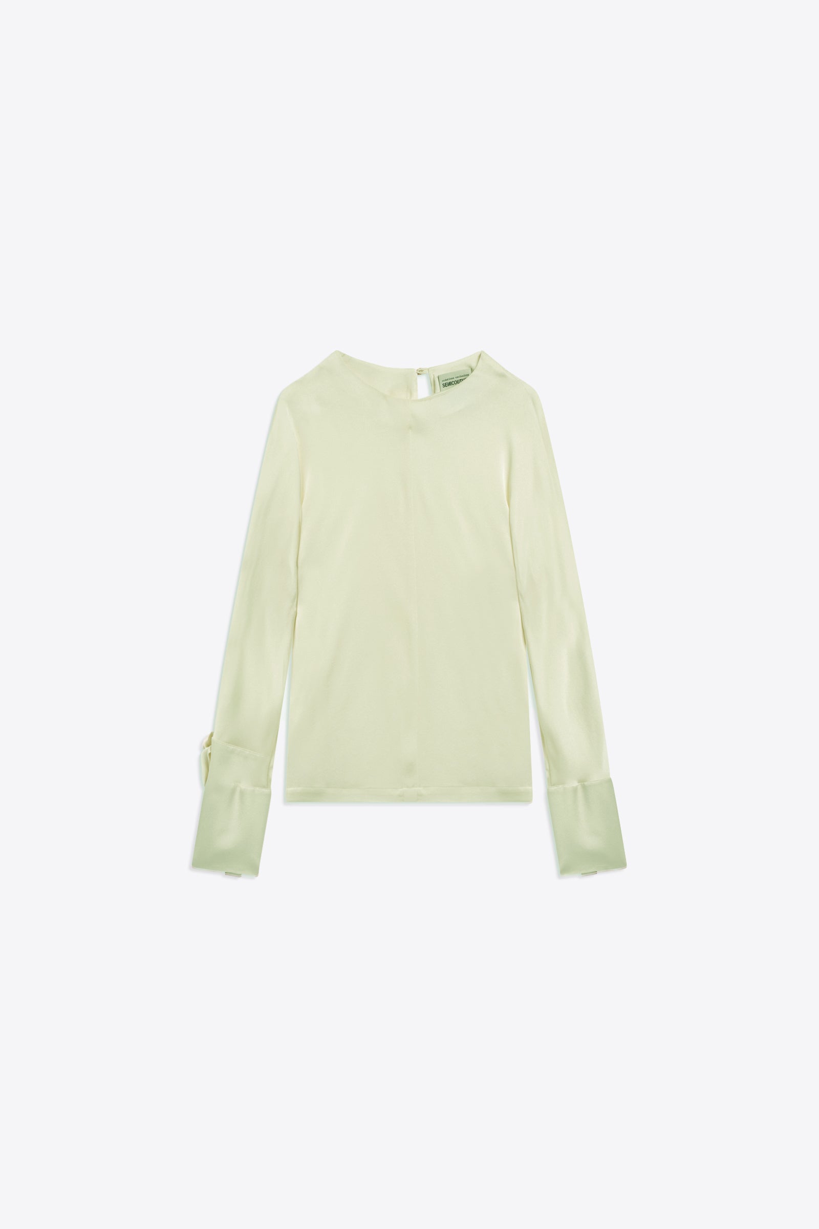 LIGHT SATIN LONG-SLEEVED BLOUSE