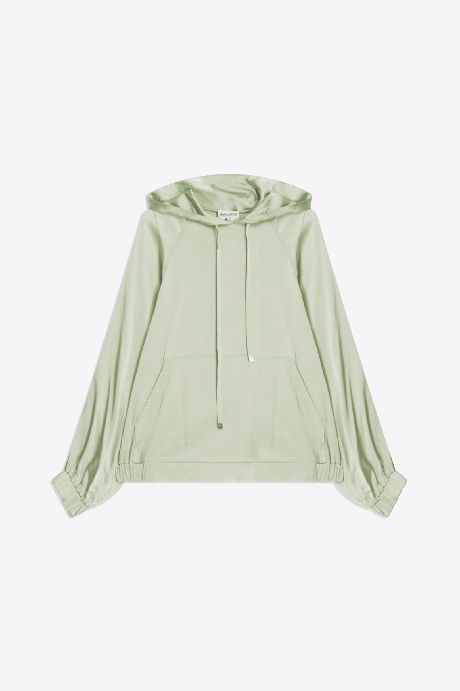 LIGHT SATIN HOODED SWEATSHIRT