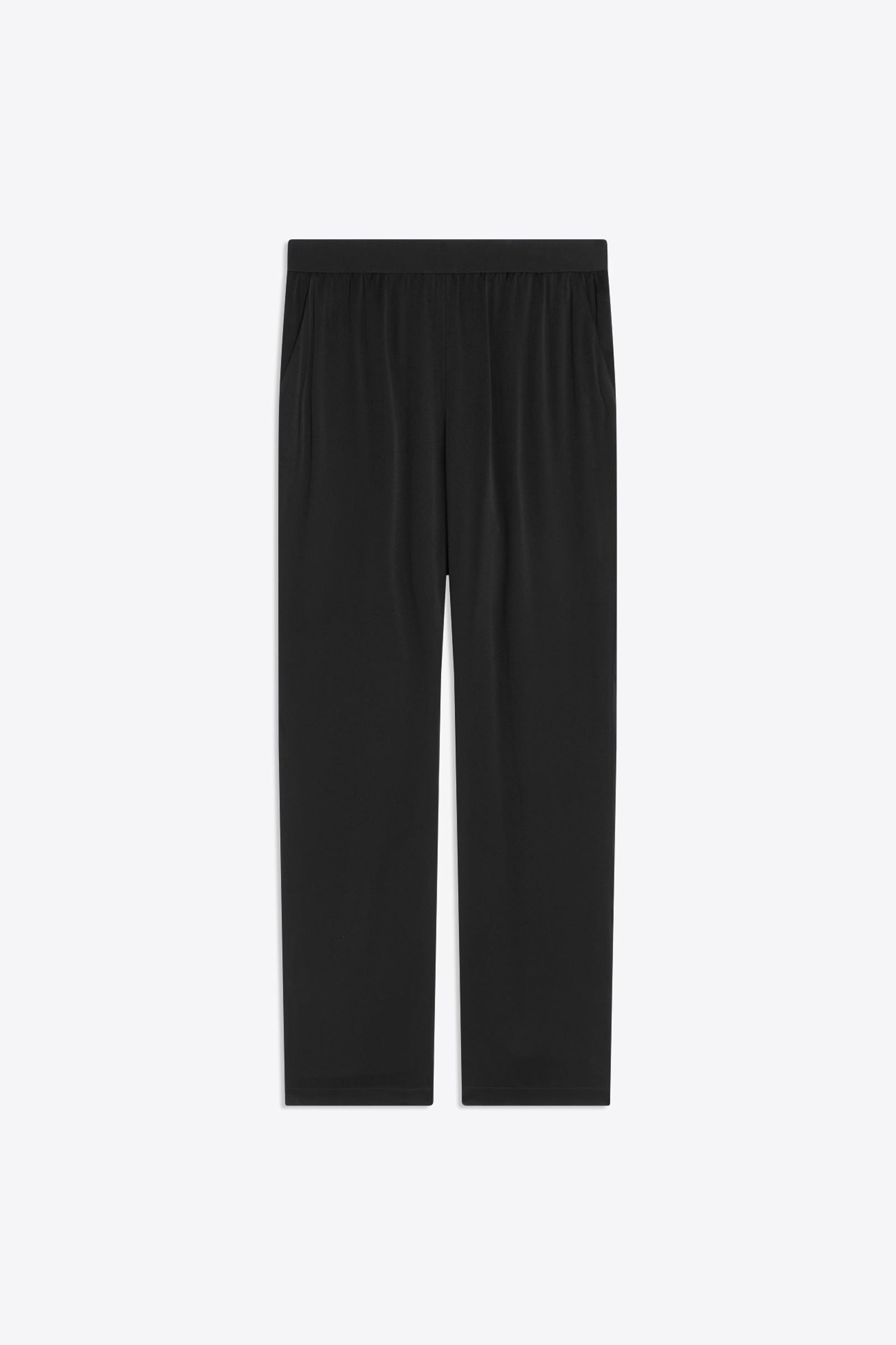 LIGHT SATIN TROUSERS WITH ELASTIC BAND