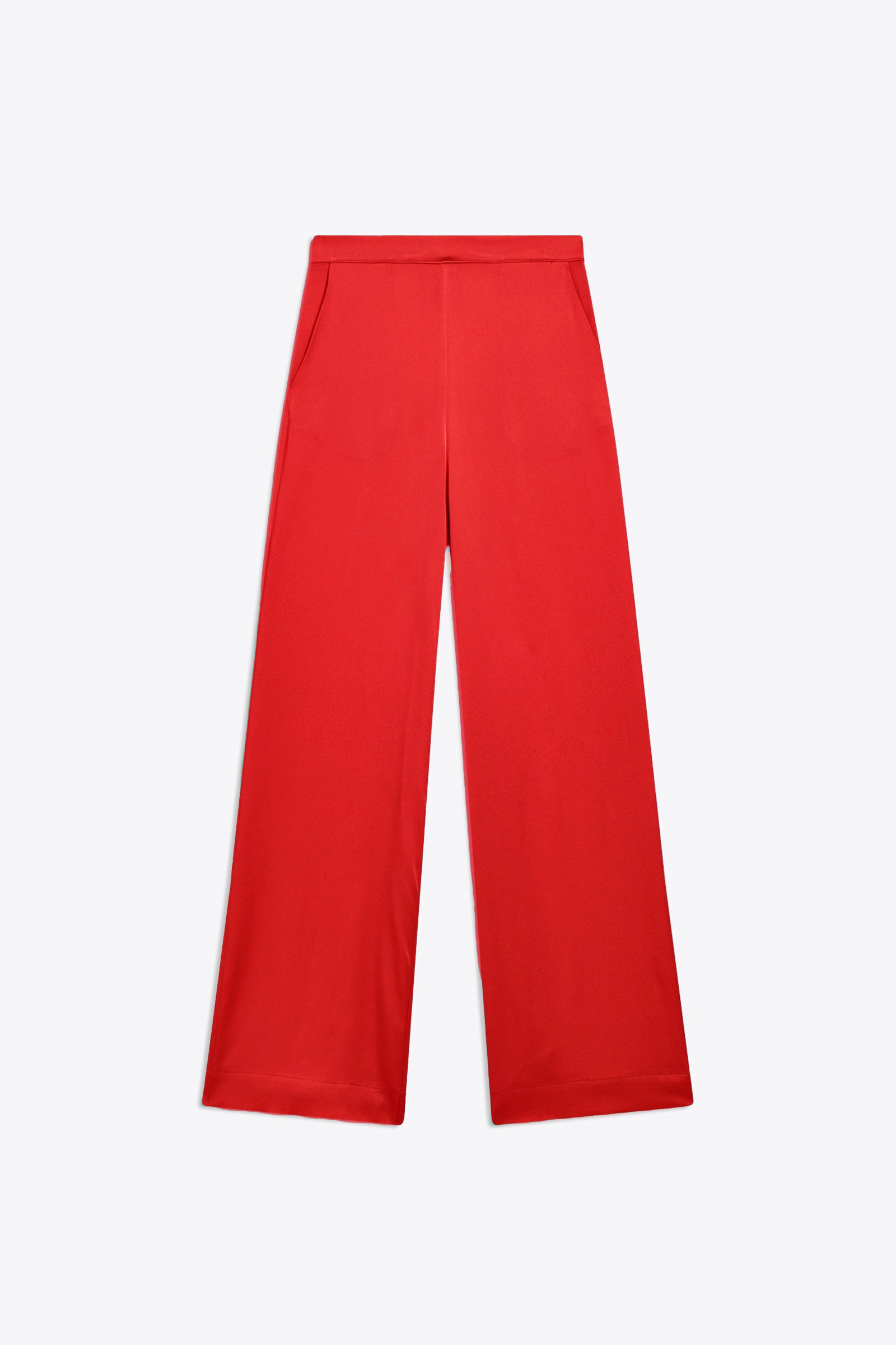 Light satin palazzo trousers | semicouture