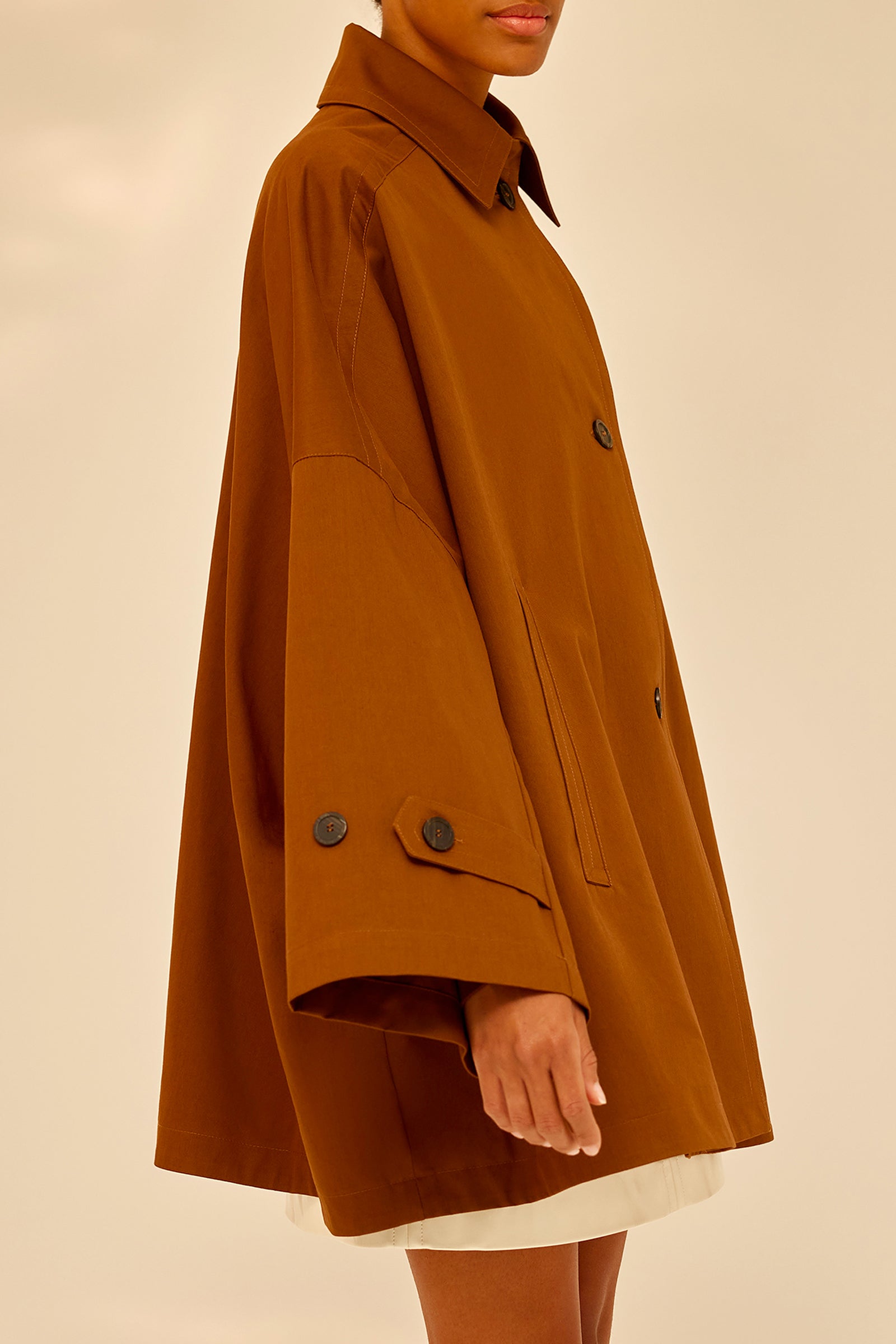 GABARDINE OVERSIZE TRENCH COAT