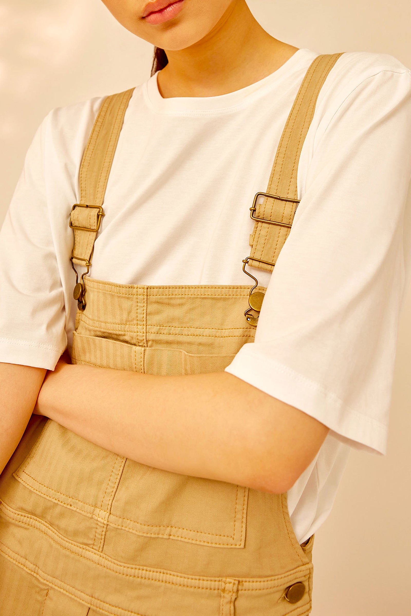 GARMENT-DYED GABARDINE DUNGAREES