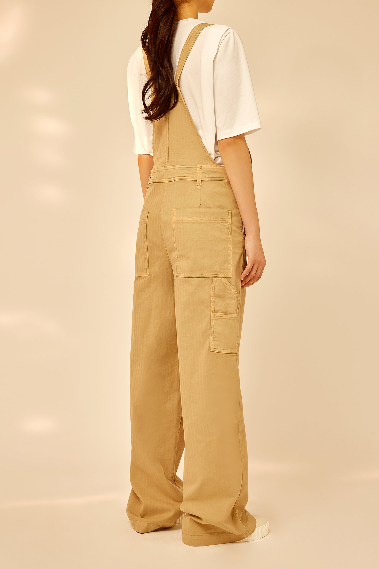 GARMENT-DYED GABARDINE DUNGAREES