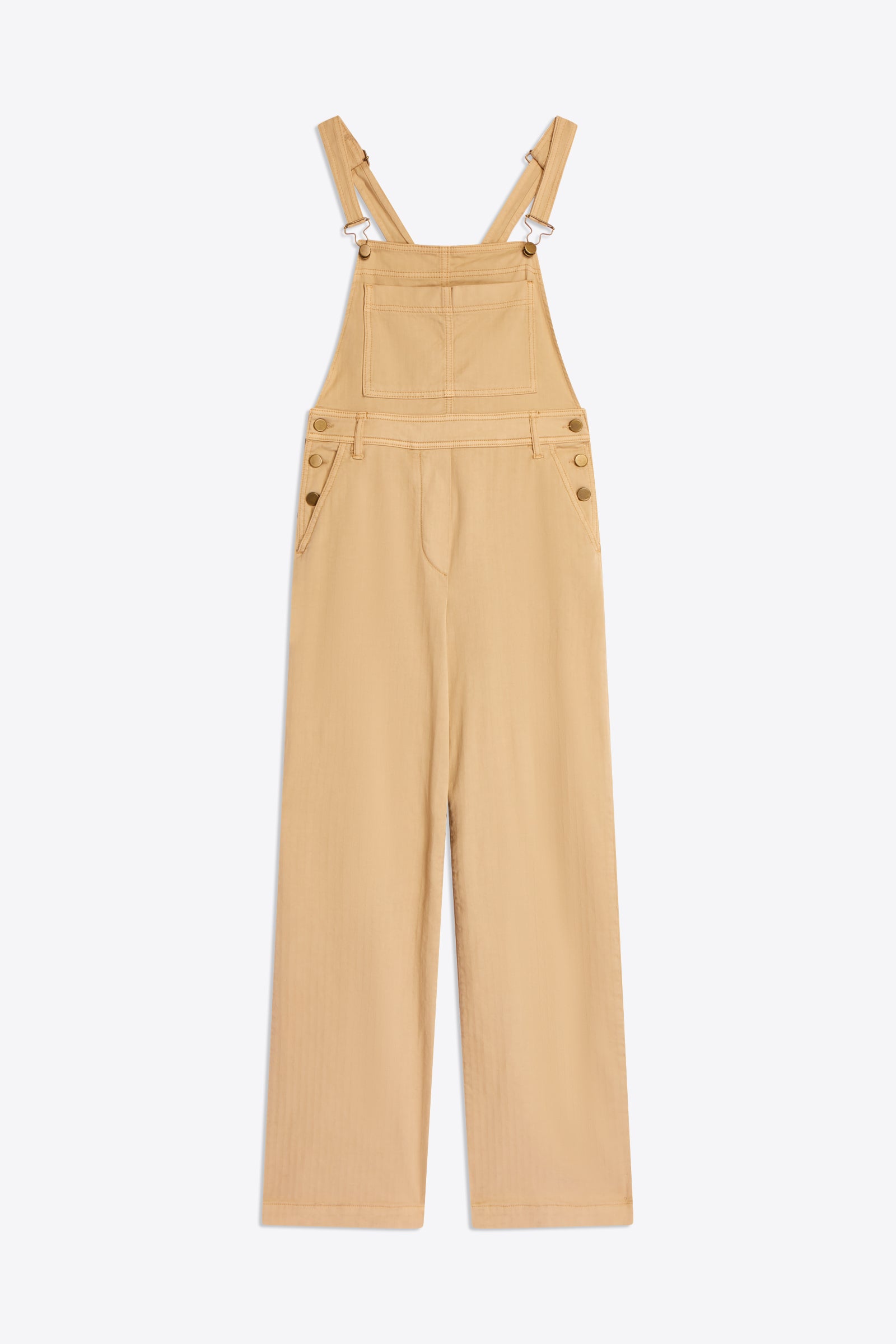 GARMENT-DYED GABARDINE DUNGAREES