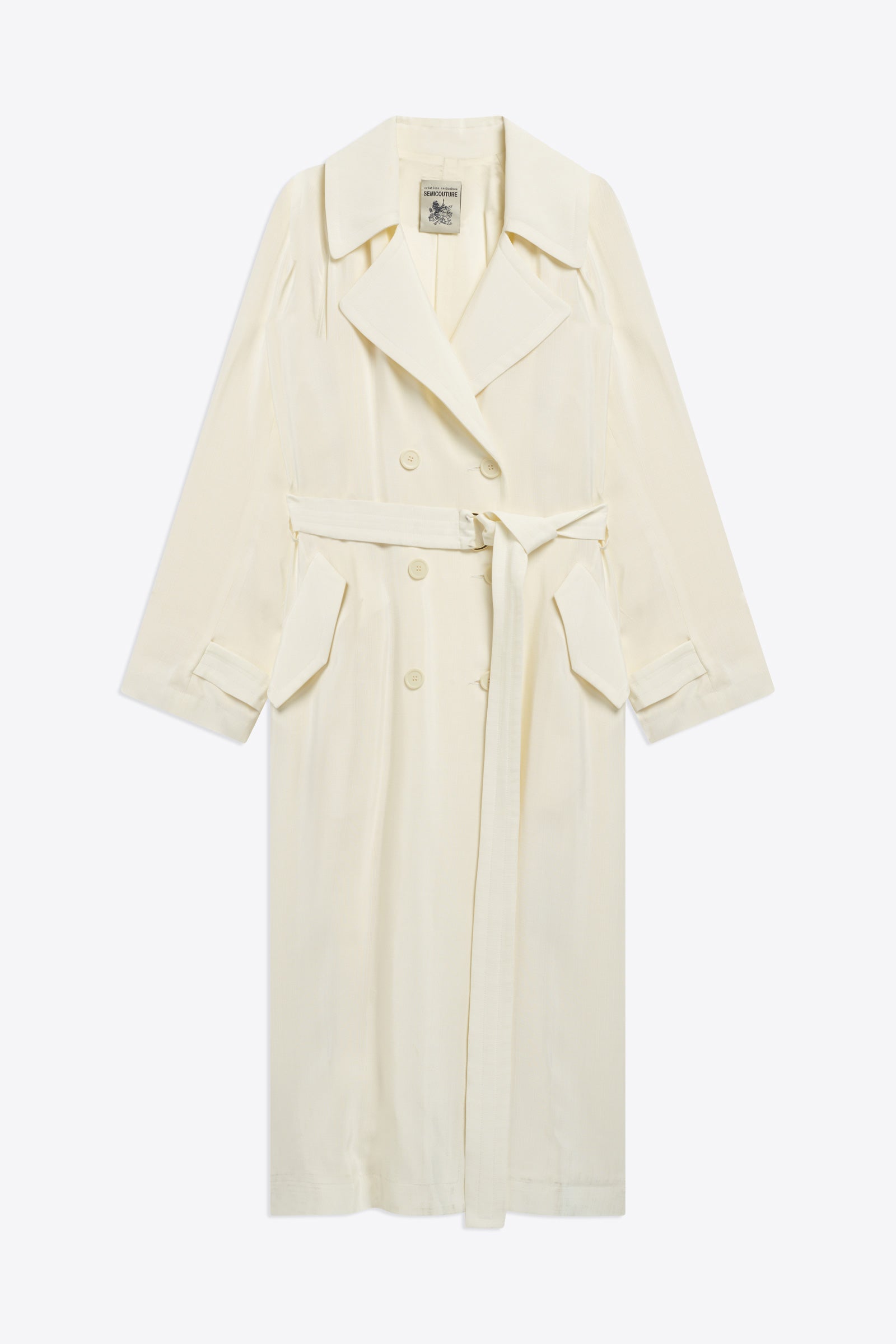 ARMOURED VISCOSE TRENCH COAT