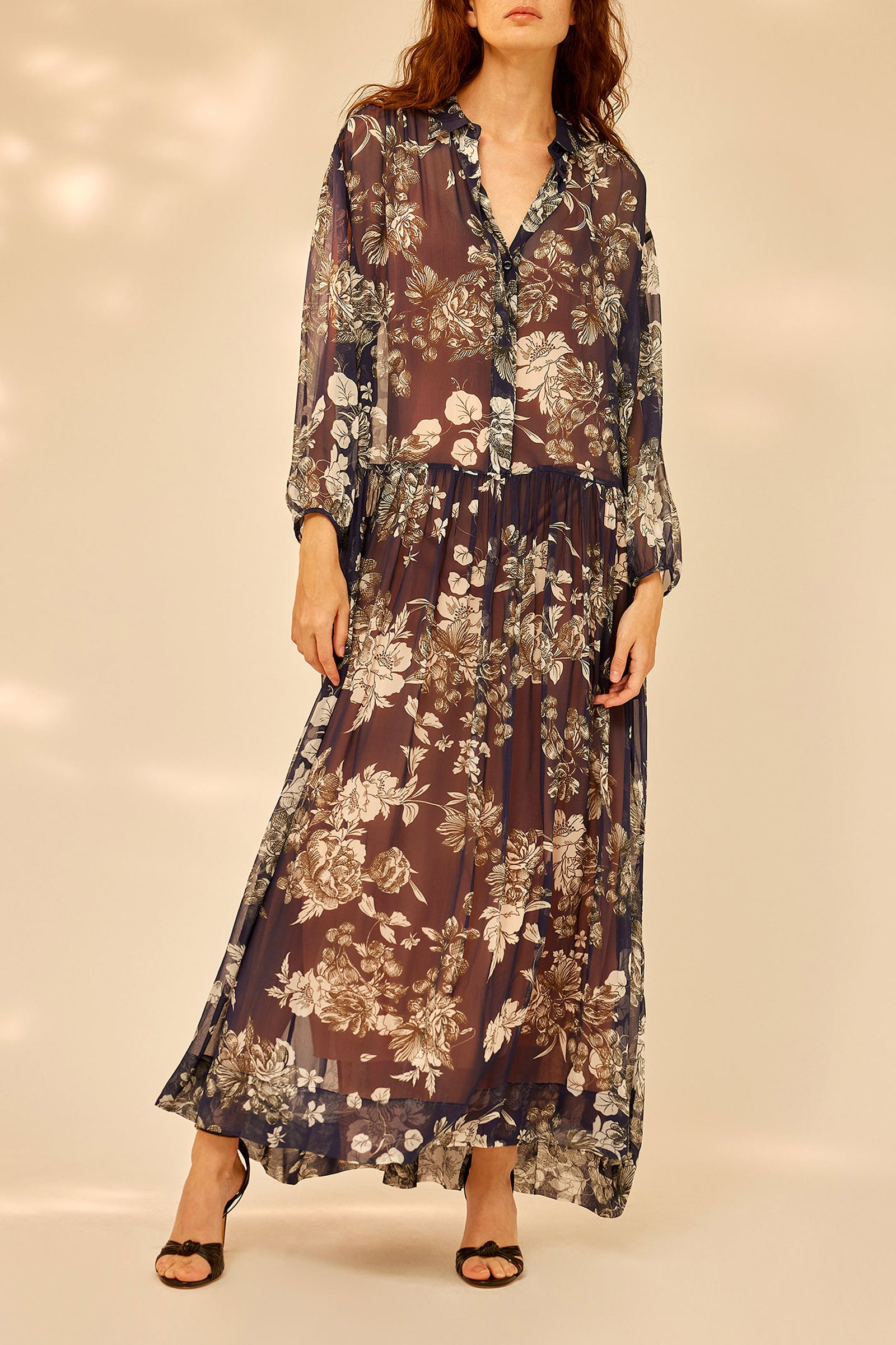 BOTANIC PRINT LONG DRESS