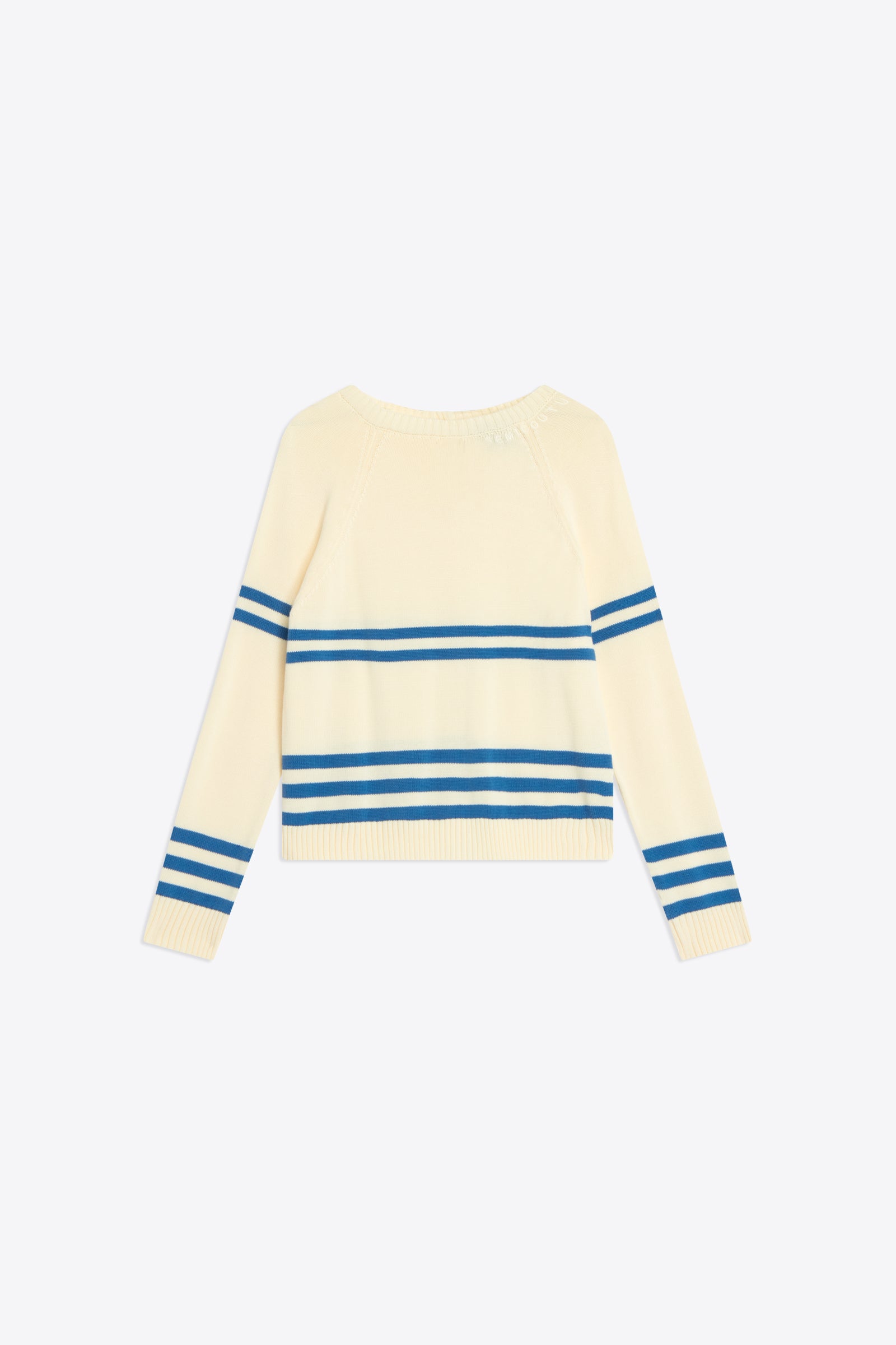 STRIPED SWEATER WITH LOGO EMBROIDERY