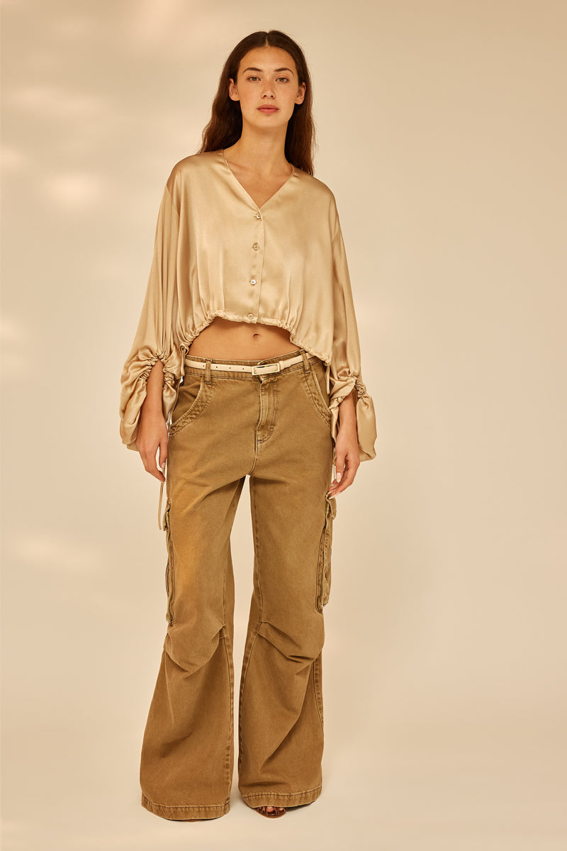 BLUSA CROPPED IN RASETTO