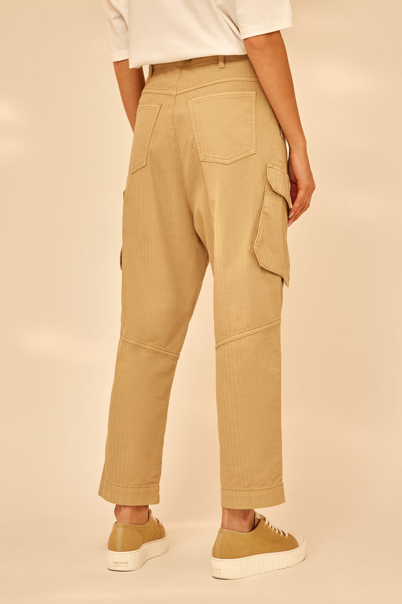 GABARDINE TROUSERS WITH POCKETS